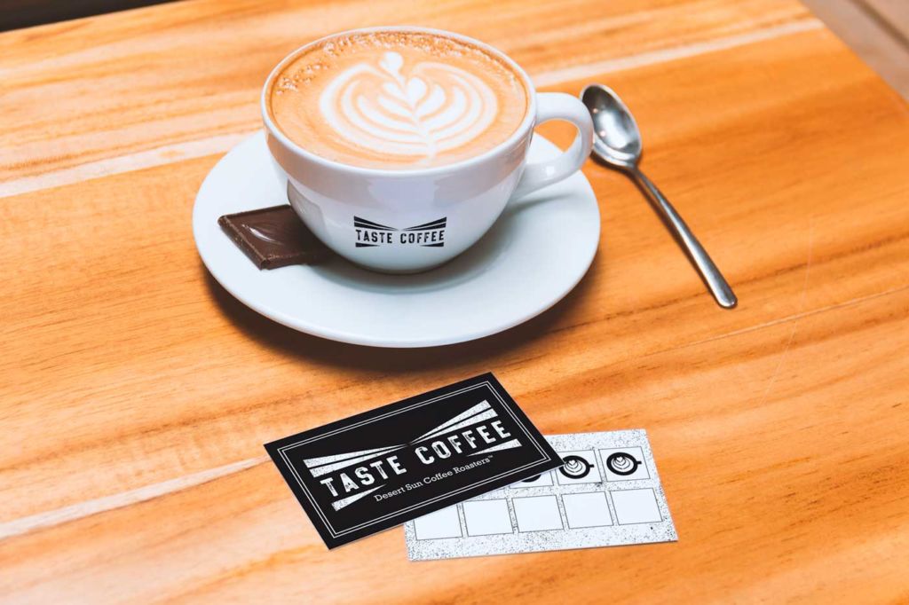 Taste Coffee Punch Cards Branding Durango